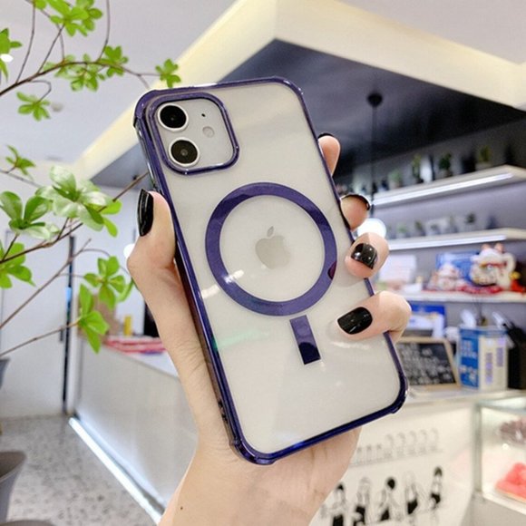 Clear MagSafe Case for iPhone 12 Pro max Mini Color Ring Magnetic Cover Black - Picture 16 of 17